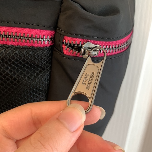 Steve Madden Pink and Black Backpack